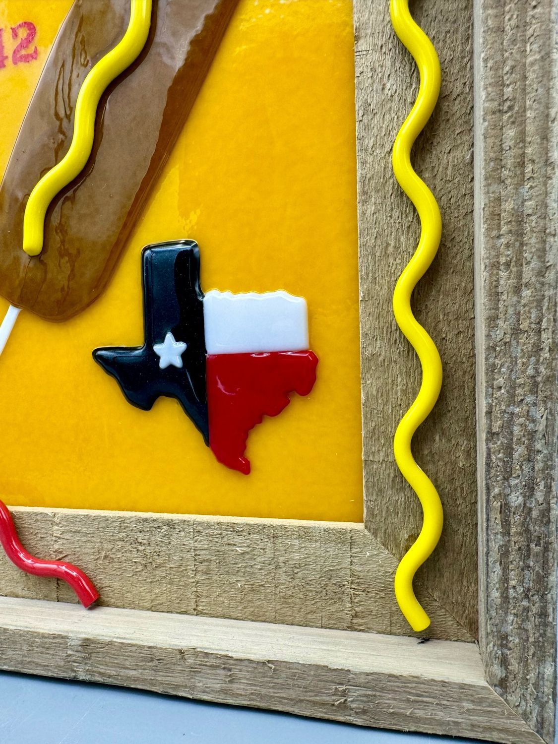 Texas Corny Dog Glass Wall Panel (State Fair of Texas winner!)