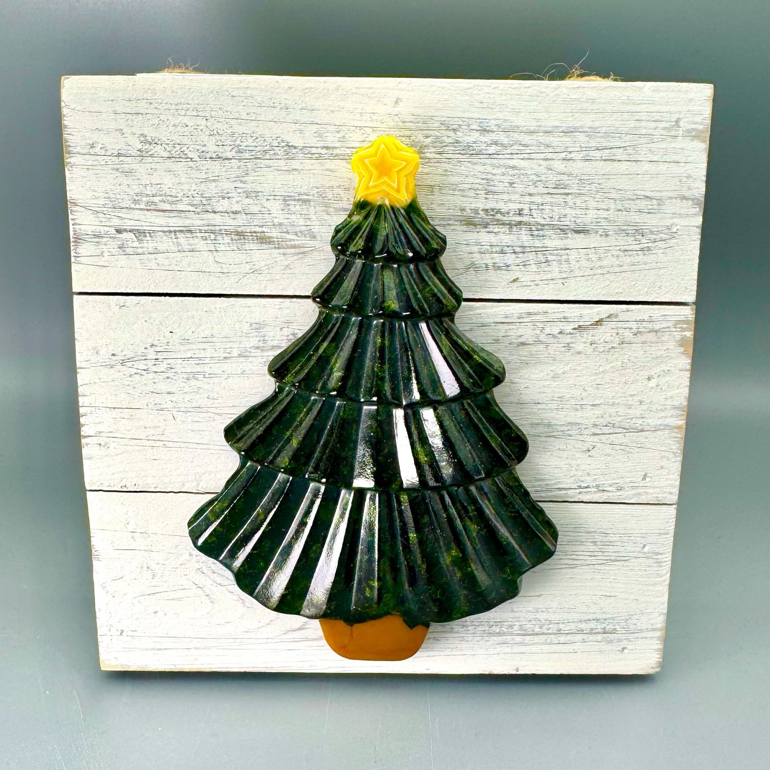 O Christmas Tree Rustic Wood Panel