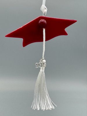 Maroon Grad Cap 2025 Ornament