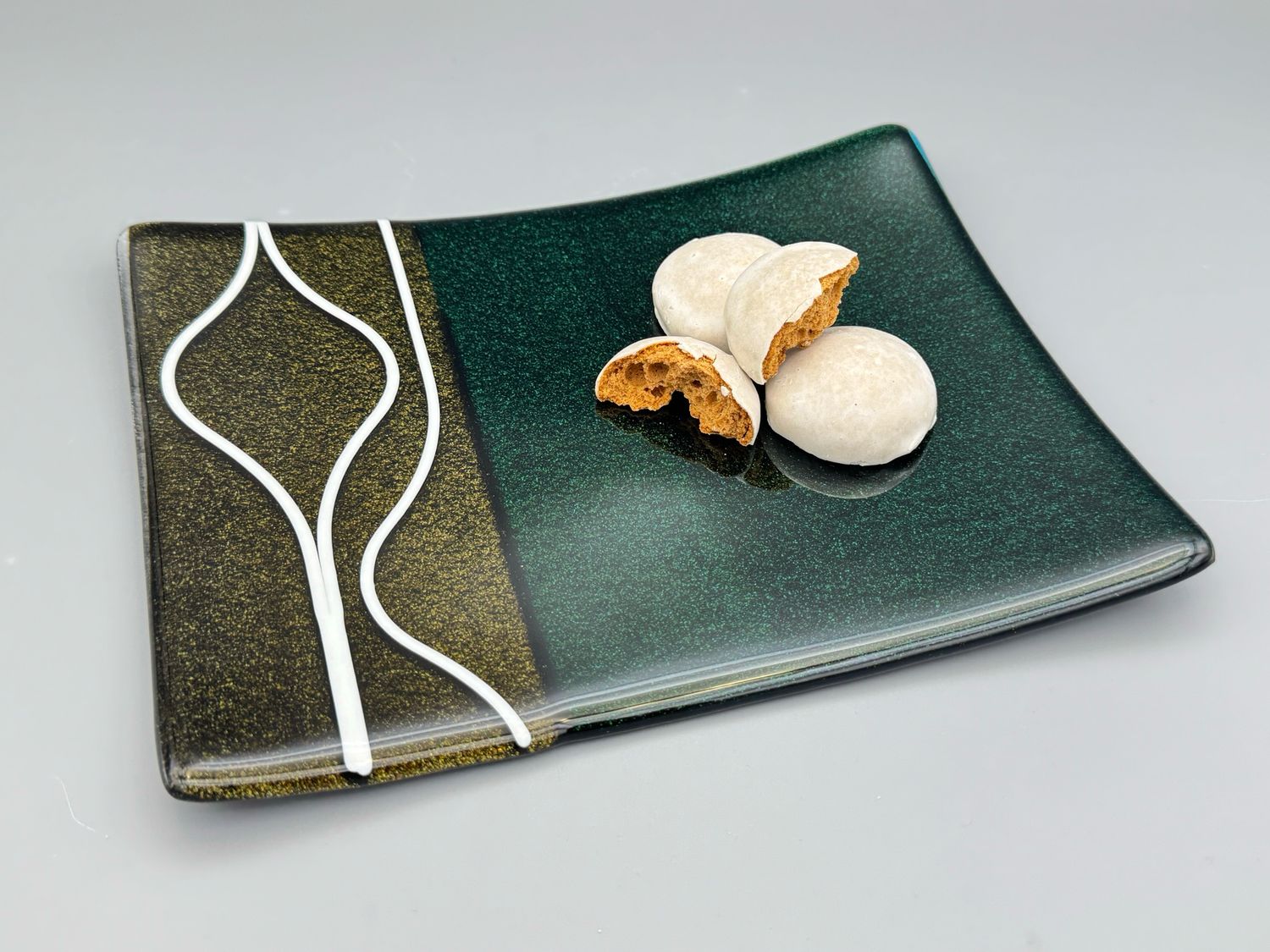 Mid Century Vibes Fused Glass Platter