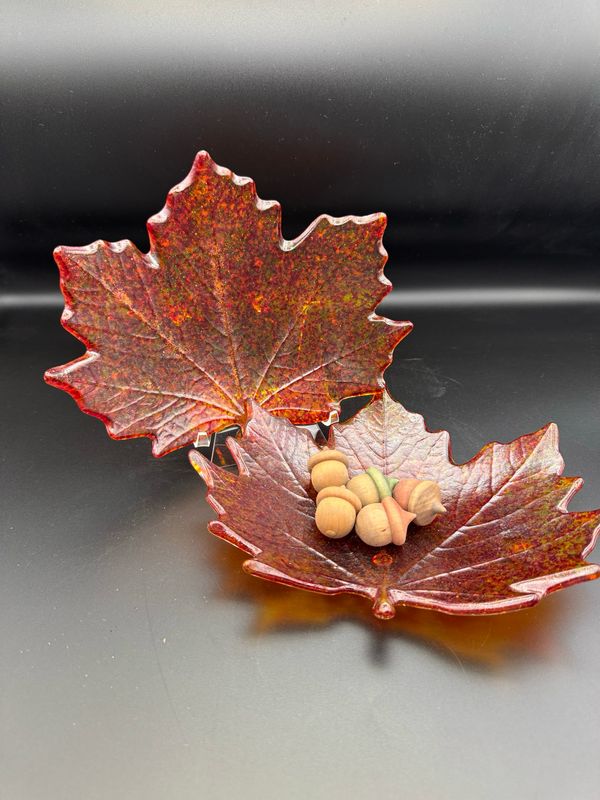 Fall Leaf Decorative Candy Dish