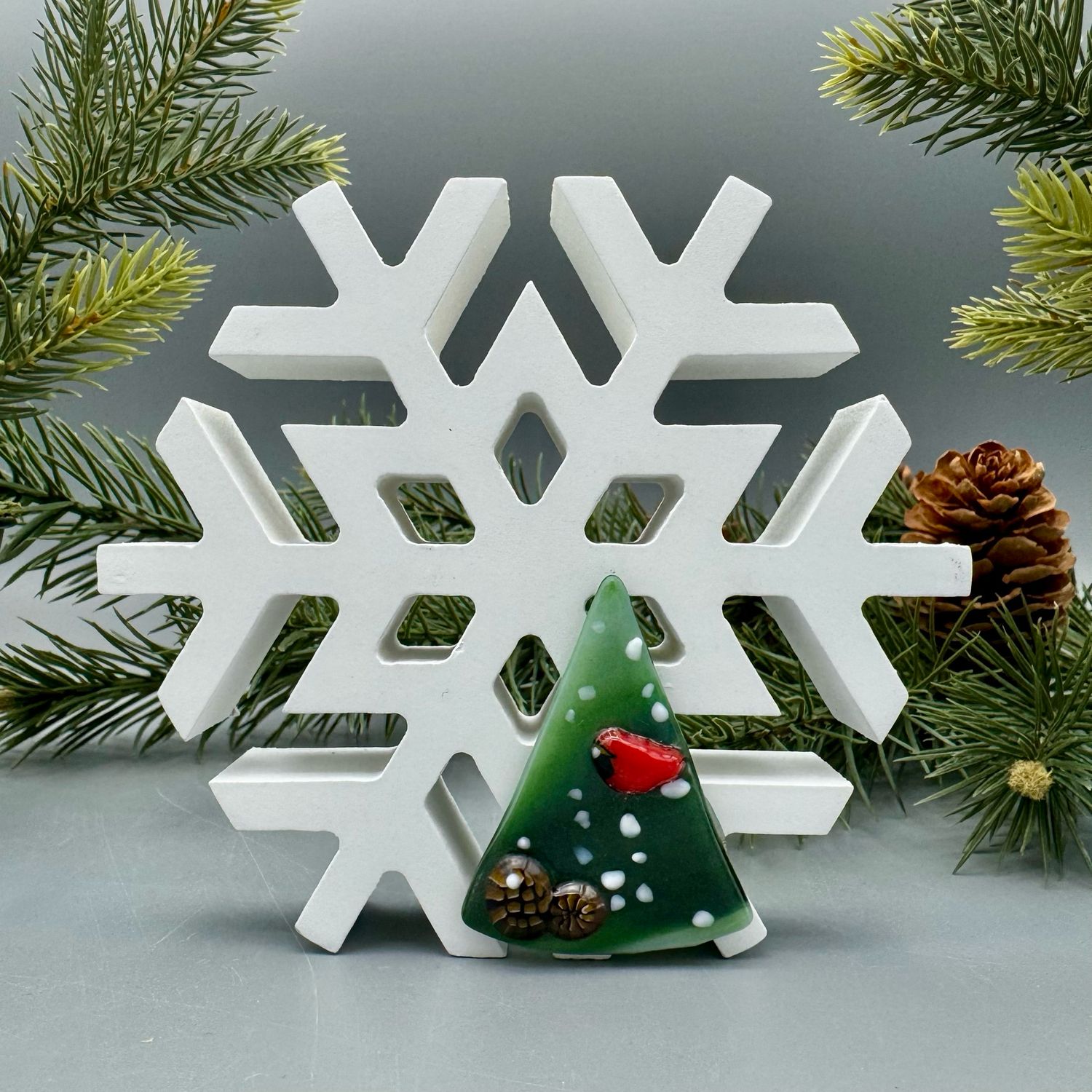 Wooden Snowflake Winter Art SMALL
