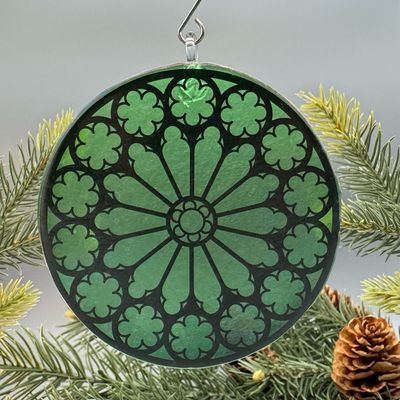 Church of the Gesu Green Cathedral Window Ornament/Suncatcher