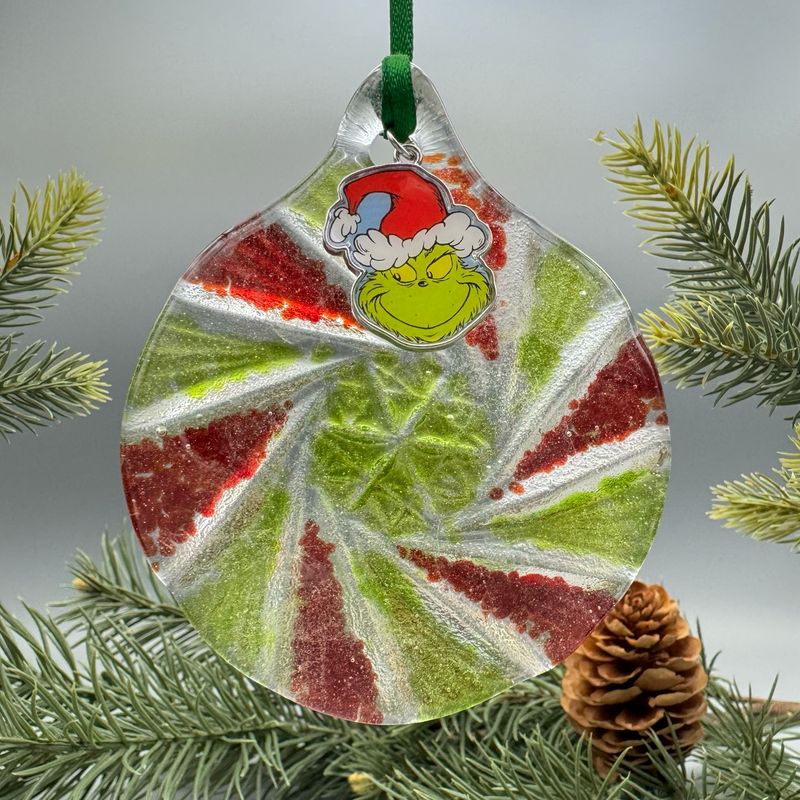Grinch Inspired Suncatcher or Ornament