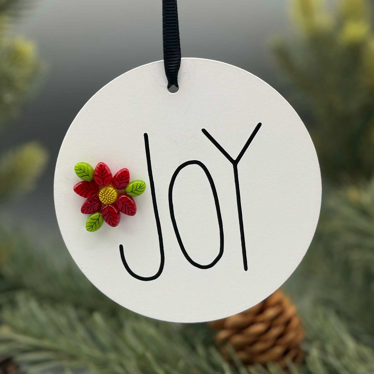 Joy Poinsettia Ornament