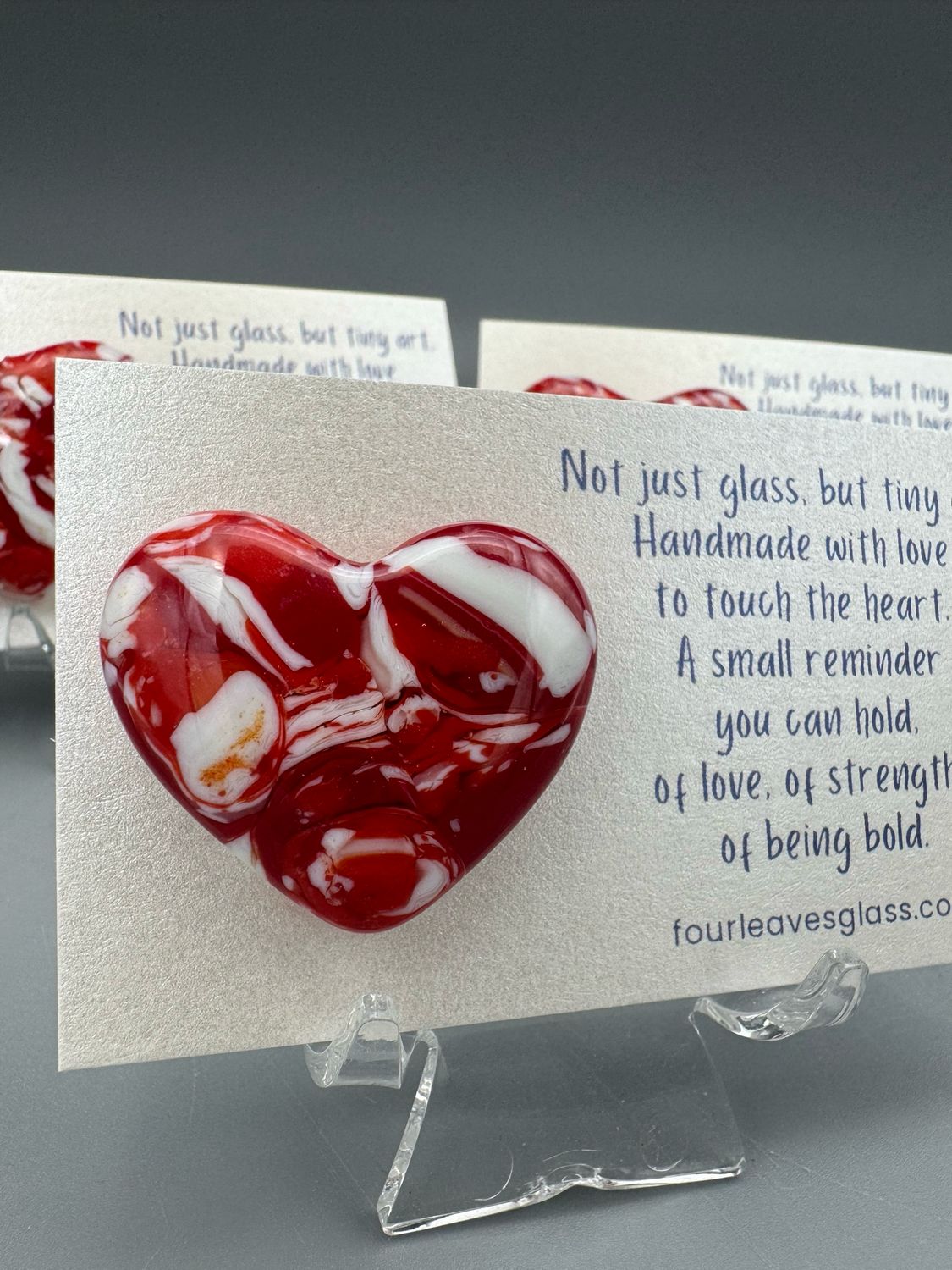 FOUR PACK! Pocket Hearts on Cards RED AND WHITE