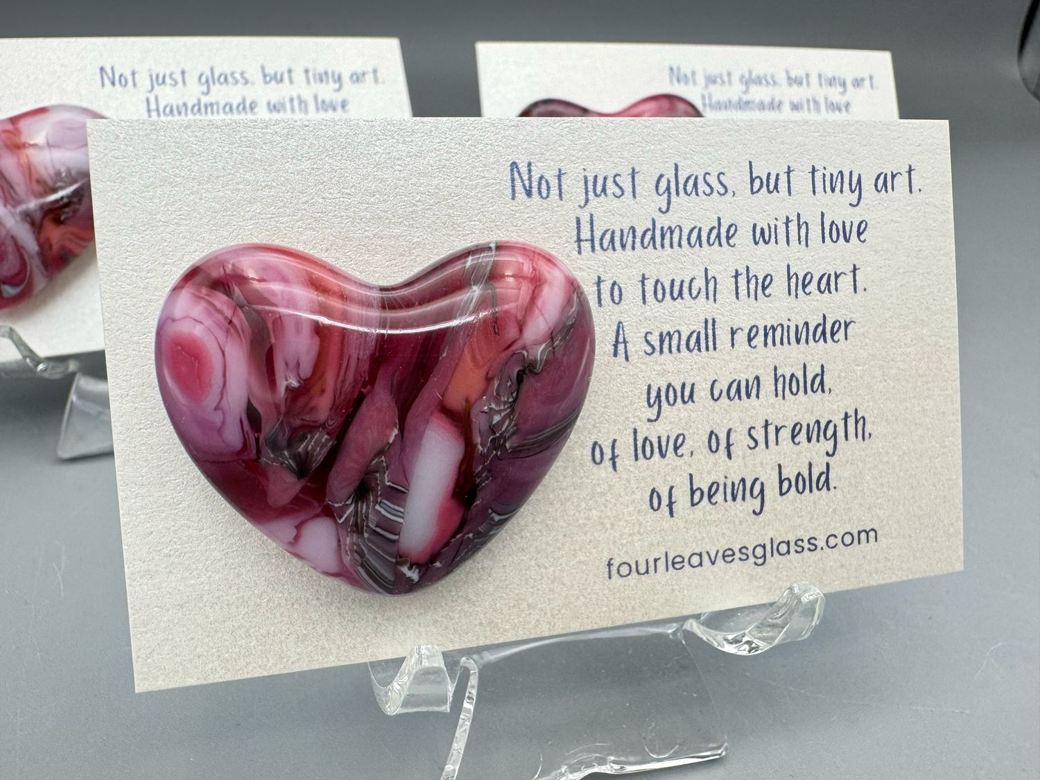 FOUR PACK! Pocket Hearts on Cards DEEP PINK COMBO