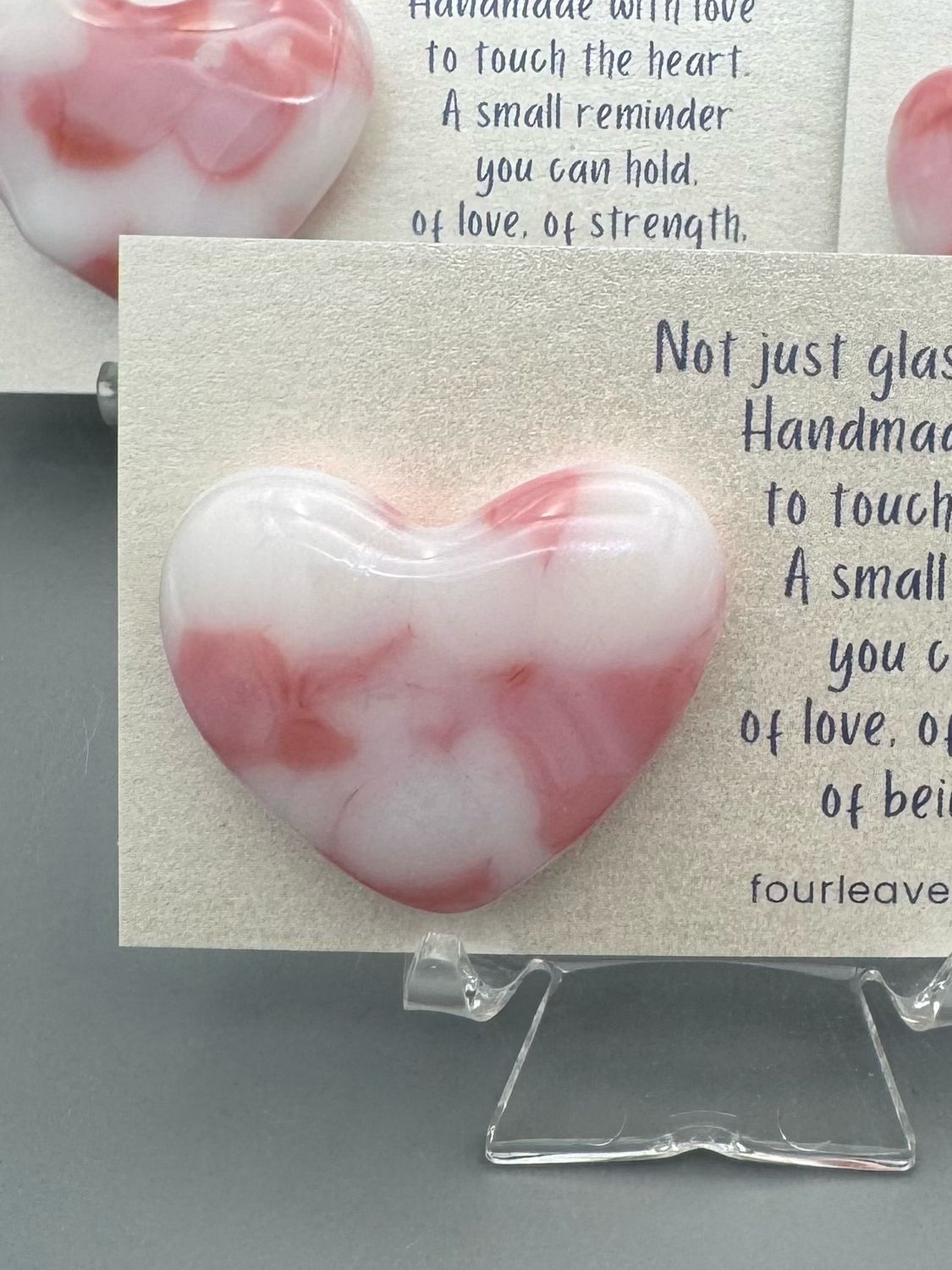 FOUR PACK! Pocket Hearts on Cards PINK and WHITE