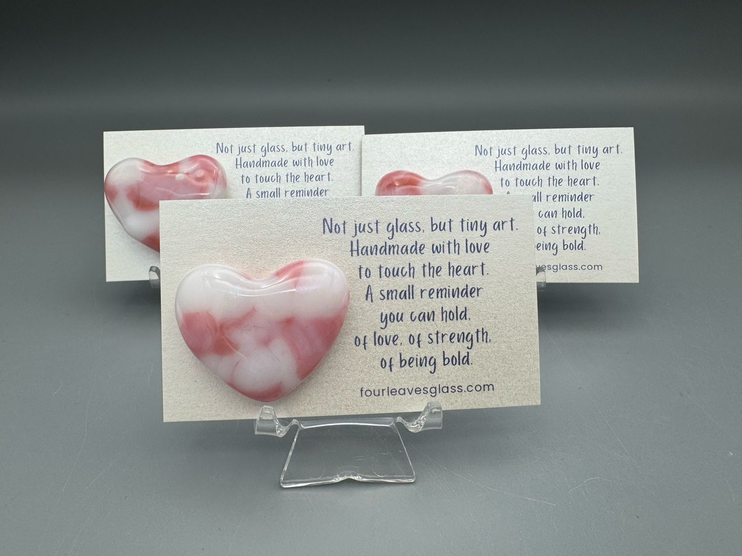 FOUR PACK! Pocket Hearts on Cards PINK and WHITE
