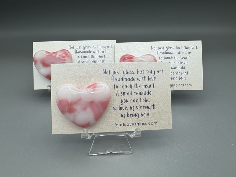 FOUR PACK! Pocket Hearts on Cards PINK and WHITE
