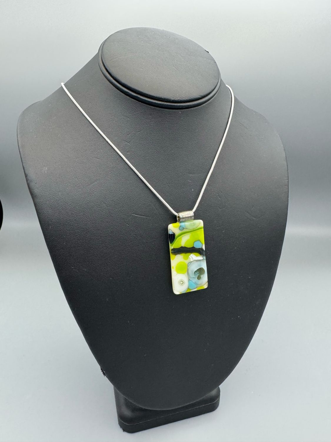 "Leah" Kiln-Formed Fused Glass Pendant