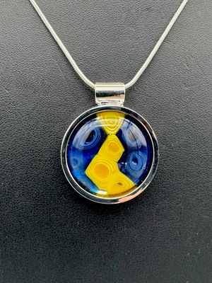 "Michele" Kiln-Formed Fused Glass Pendant
