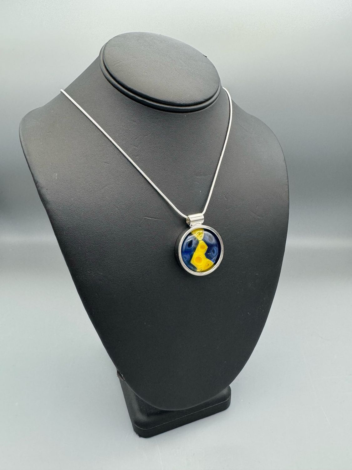 "Michele" Kiln-Formed Fused Glass Pendant