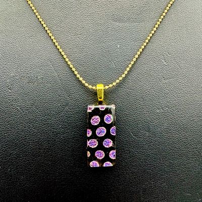 "Charlotte" Kiln-Formed Fused Dichroic Glass Pendant Necklace "Charlotte" Kiln-Formed Fused Dichroic Glass Pendant Necklace