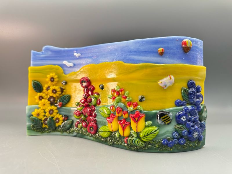 Colorful Flowers Art Panel