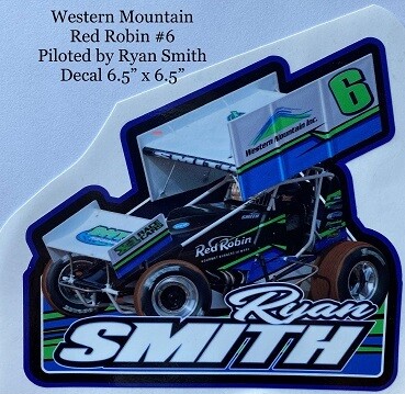 2021 Ryan Smith Racing #6 Decal $5