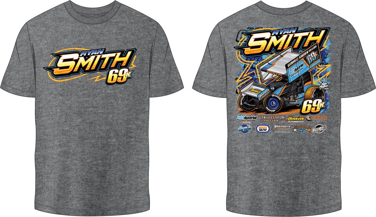 #69K Ryan Smith-Kreitz Racing T-Shirt-Gray
