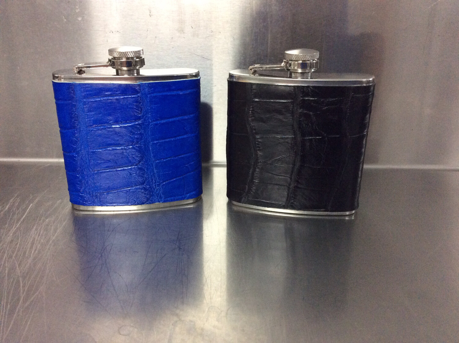 Alligator Covered Stainless Steel Flask