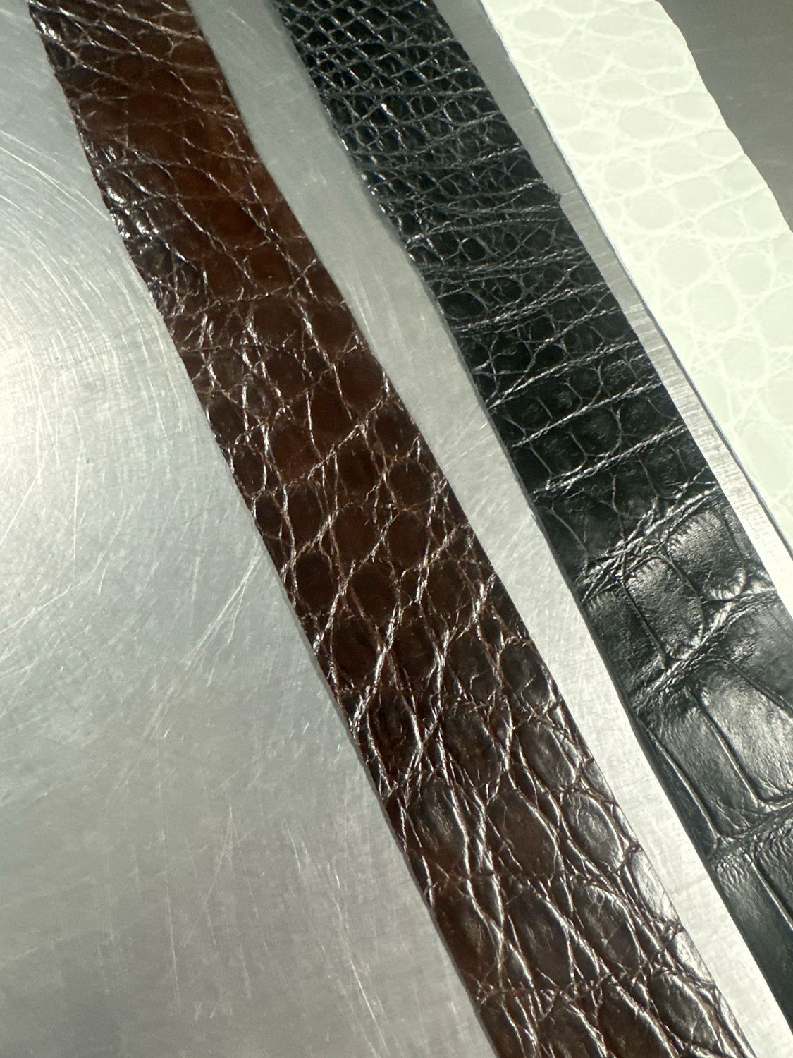 Alligator Belt Blanks Brown