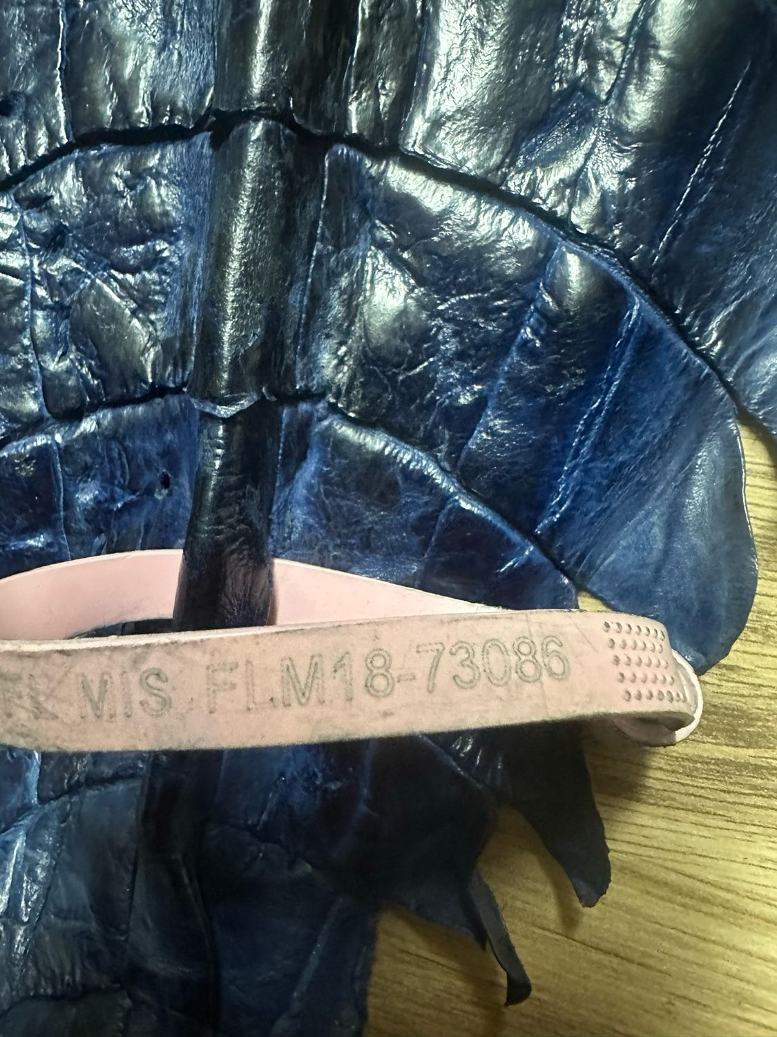 Navy Alligator Belly Skin