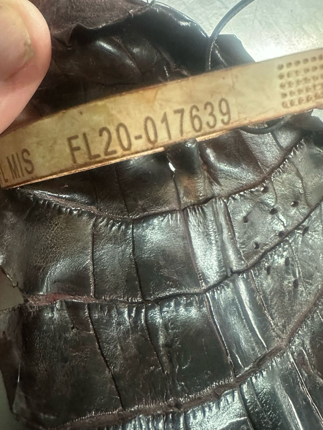 Sports Rust American Alligator Skin