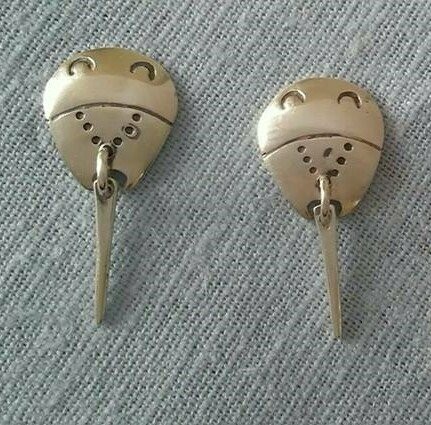Horseshoe Crab Earrings. 2 part, tiny