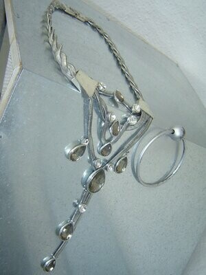 Damen Halskette Collier Modeschmuck Länge 46cm