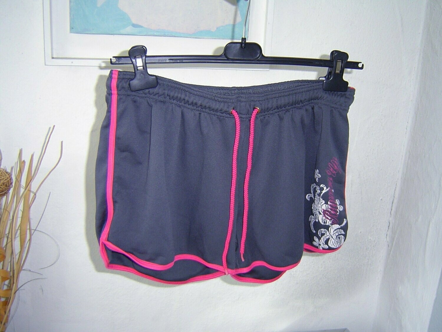 TOPTEX Damen Sport Shorts Gr. 44, 46 grau pink kurze Hose Sporthose