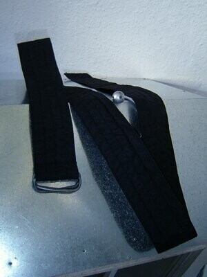 Damen Stoff Textil Gürtel BW 100cm Breite 5cm schwarz