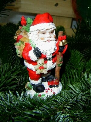 Polyresin Nikolaus Weihnachtsmann 11x6x5cm VINTAGE 90er Jahre