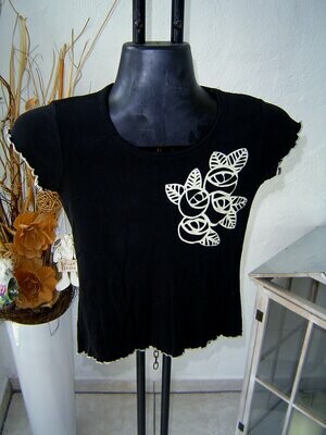 In Wear essentials Mädchen Shirt Gr. 140, 146 (XS) schwarz Baumwolle