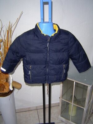 H&M Kinder Jacke Gr. 98 blau dick wattiert Kinderjacke warm