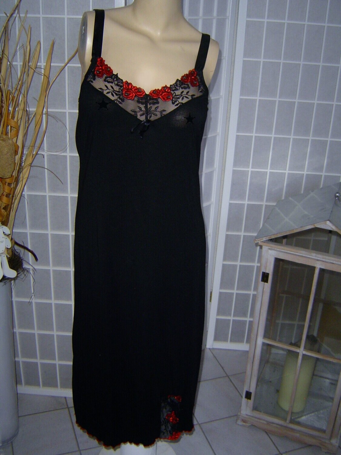 Little Rose Nachthemd Nightdress Nachtkleid Damen (S) 36 Gr. knielang Negligé