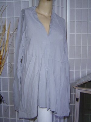Damen Bluse Gr. 40 grau Schlupfbluse Made in Italy Vokuhila