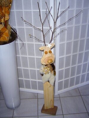 Holz Weihnachtselch Wera 83cm Dekoration Weihnachten Elch upcycling Palette Handmade