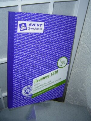 Avery Zweckform Rechnungsbuch Din A5 Rechnung 1230 100 Blatt + 1 Kohlepapier