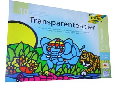 Transparentpapier 10 Blatt, 18,5x29,7 cm, folia