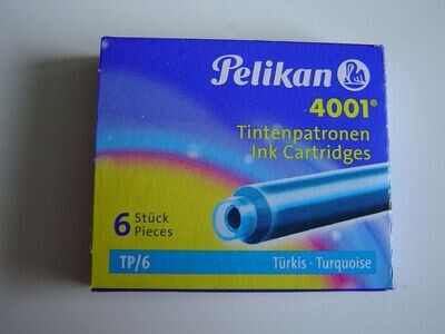 1x Pelikan 4001 - Tintenpatronen türkis - Inhalt 6 Stück TP/6