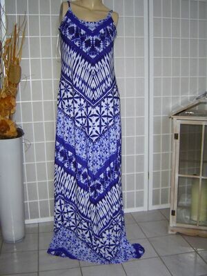 BODYflirt Damen Trägerkleid Gr. 40, 42 blau weiß Muster stretch