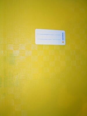 Herma Heftumschlag gelb DIN A 4 Plastik Umschlag für Schulhefte