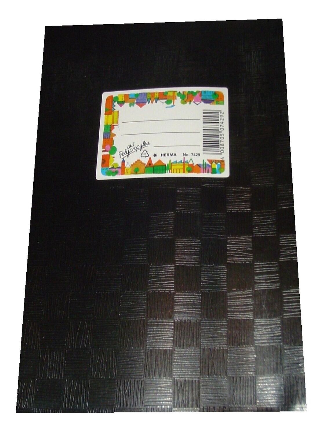 Herma Heftumschlag schwarz DIN A 5 Plastik Umschlag für Schulhefte
