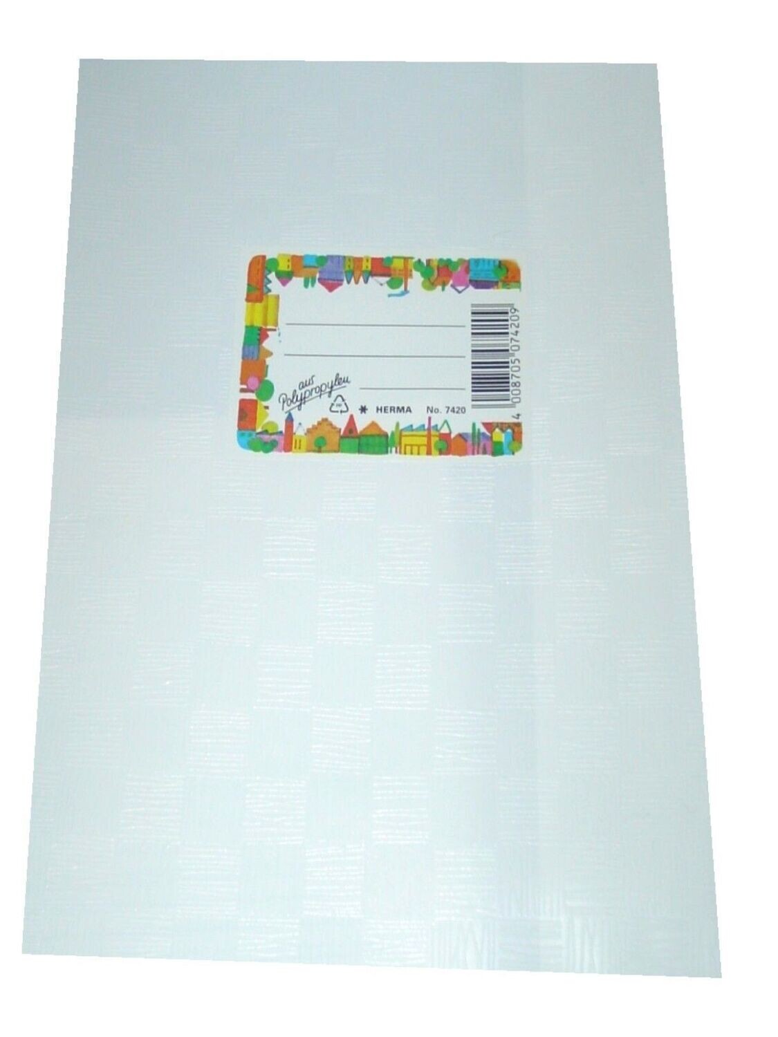 Herma Heftumschlag weiß DIN A 5 Plastik Umschlag für Schulhefte
