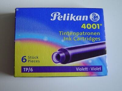 1x Pelikan 4001 - Tintenpatronen violett - Inhalt 6 Stück TP/6