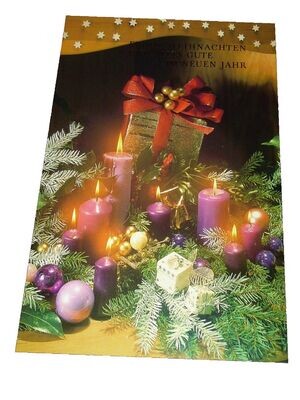 Weihnachtskarte Foto Kerzen Geschenk Karte zu Weihnachten Grußkarte