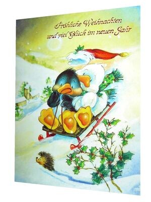 Weihnachtskarte Weihnachtsentchen Karte zu Weihnachten Grußkarte