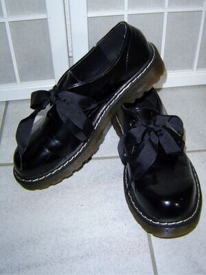Super Mode Damen Schuhe Gr. 38 schwarz Lackschuhe dicke Sohle
