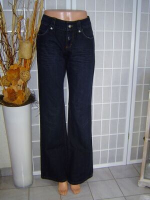 Damen Jeans Hose Gr. 38 dunkelblau Hüfthose Jeanshose 100% Baumwolle