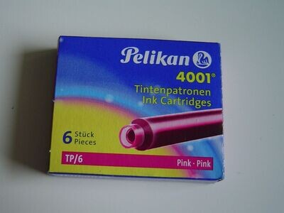 1x Pelikan 4001 - Tintenpatronen pink - Inhalt 6 Stück TP/6