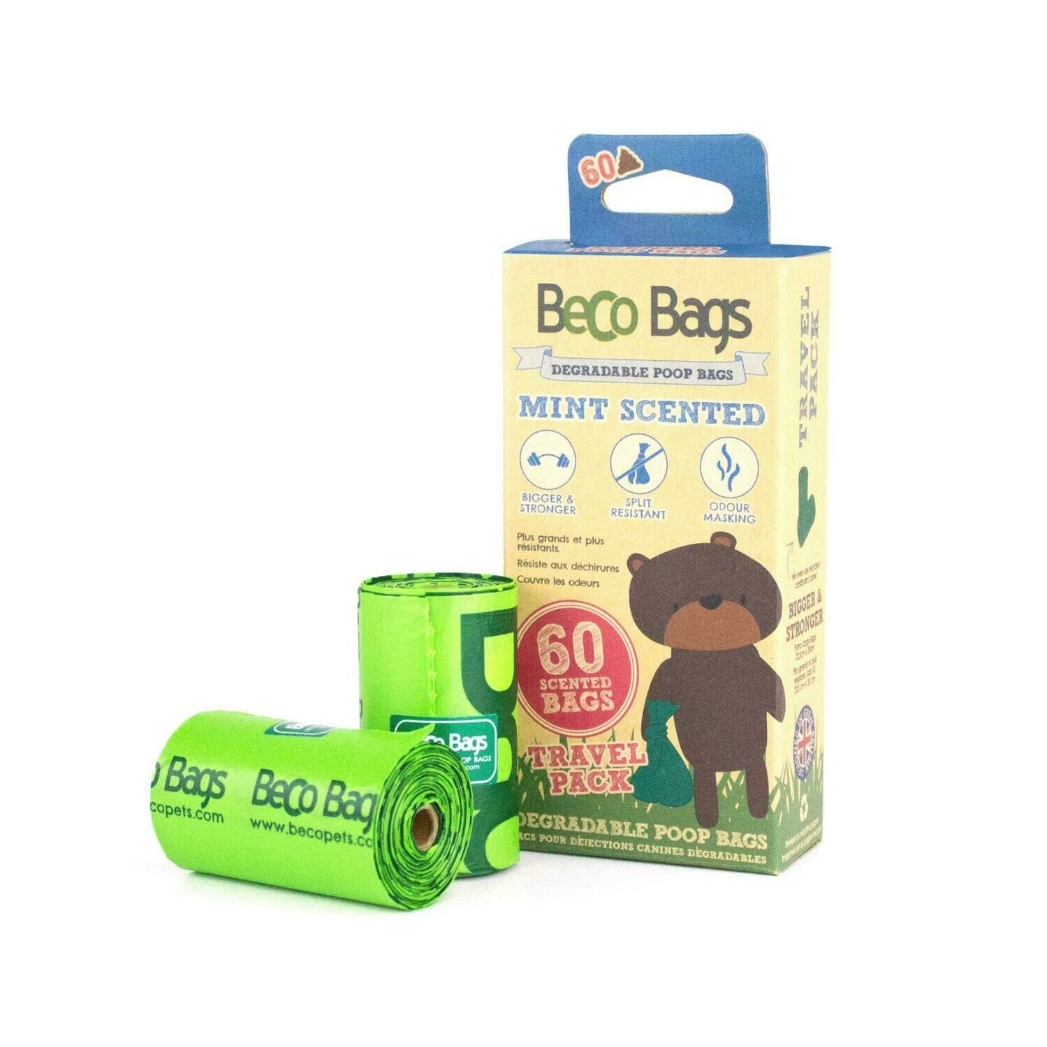 Beco Degradable Poop Bags, 60 Mint Scented Bags