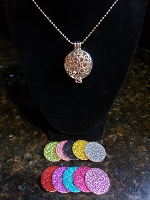 #8 Essential Oil Diffuser Necklace with 10 felt pads
